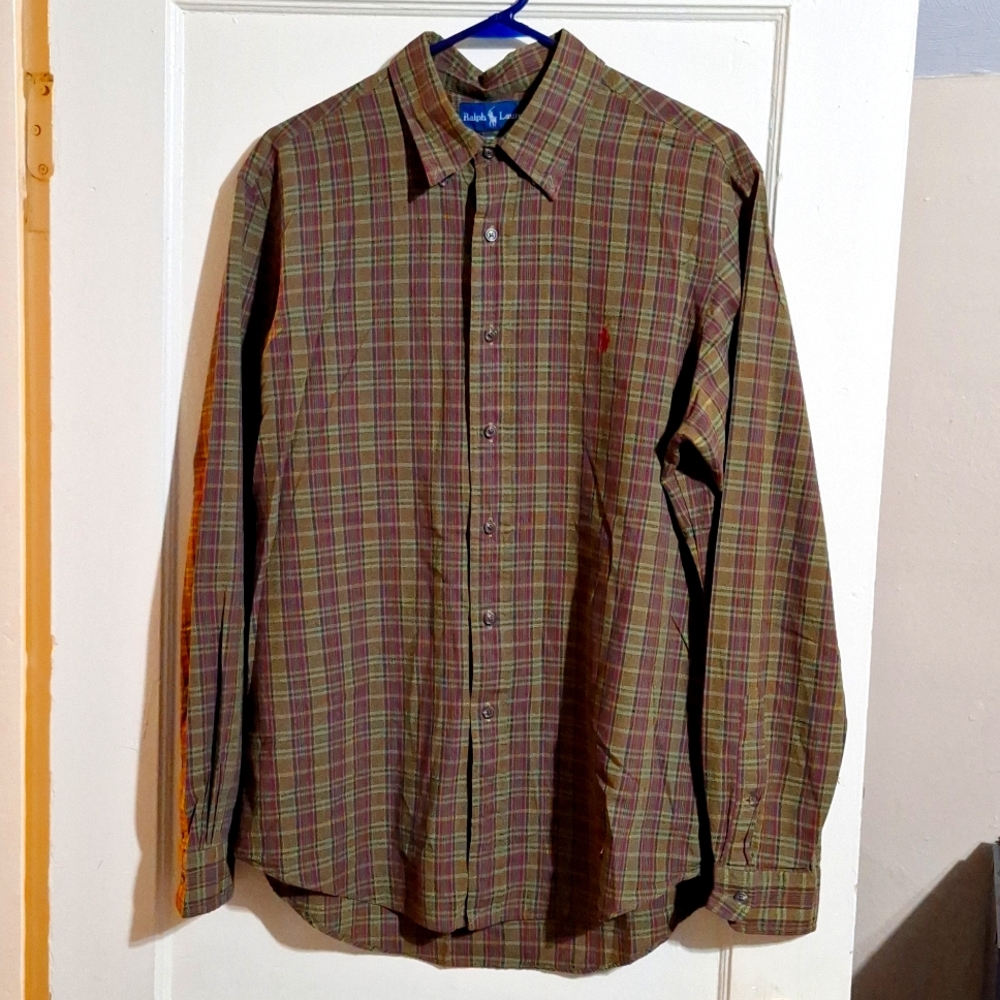 Ralph Lauren Polo Men's button up shirt - Size Large - Custom Fit